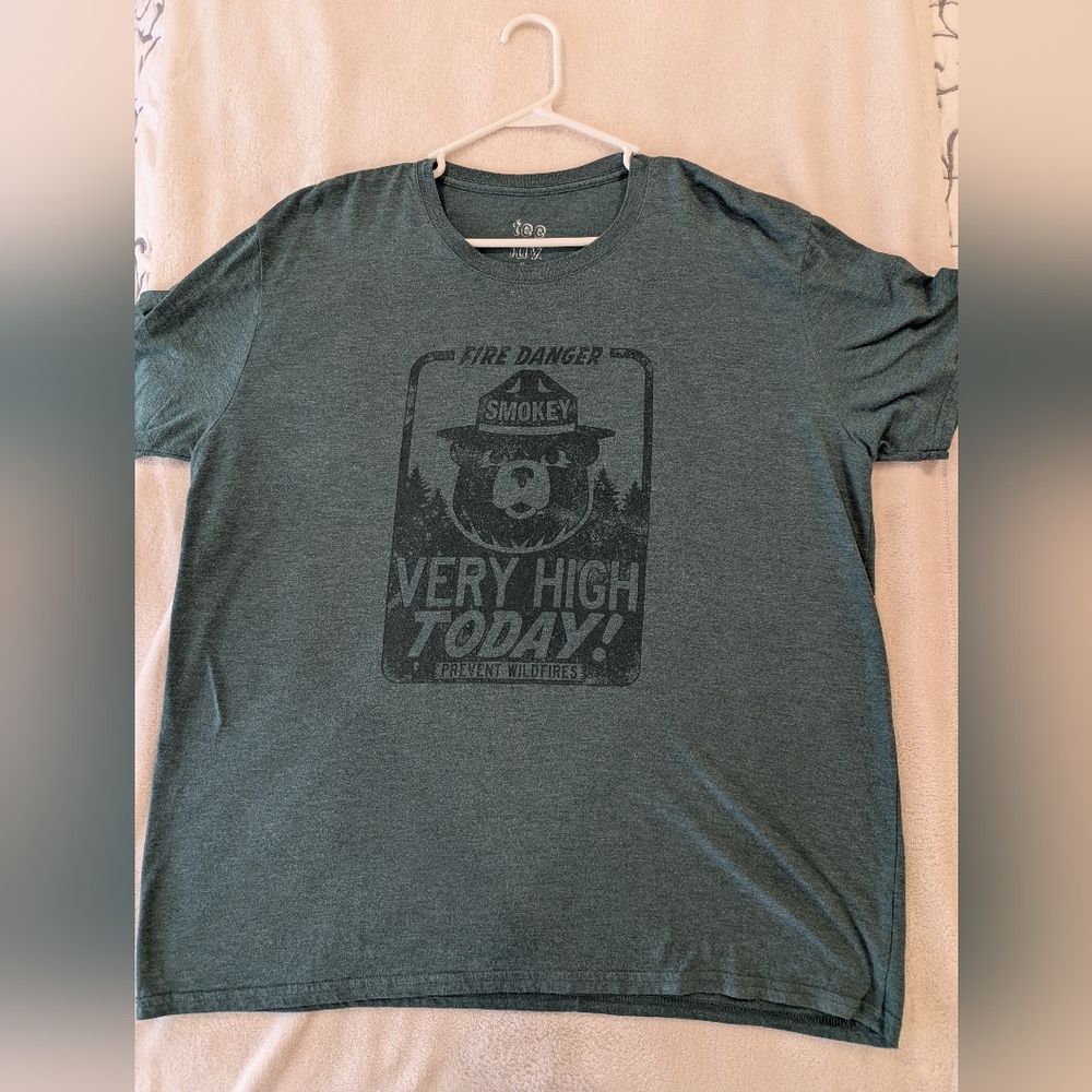 Men’s Smokey Bear Fire Danger Graphic T-Shirt – Green
